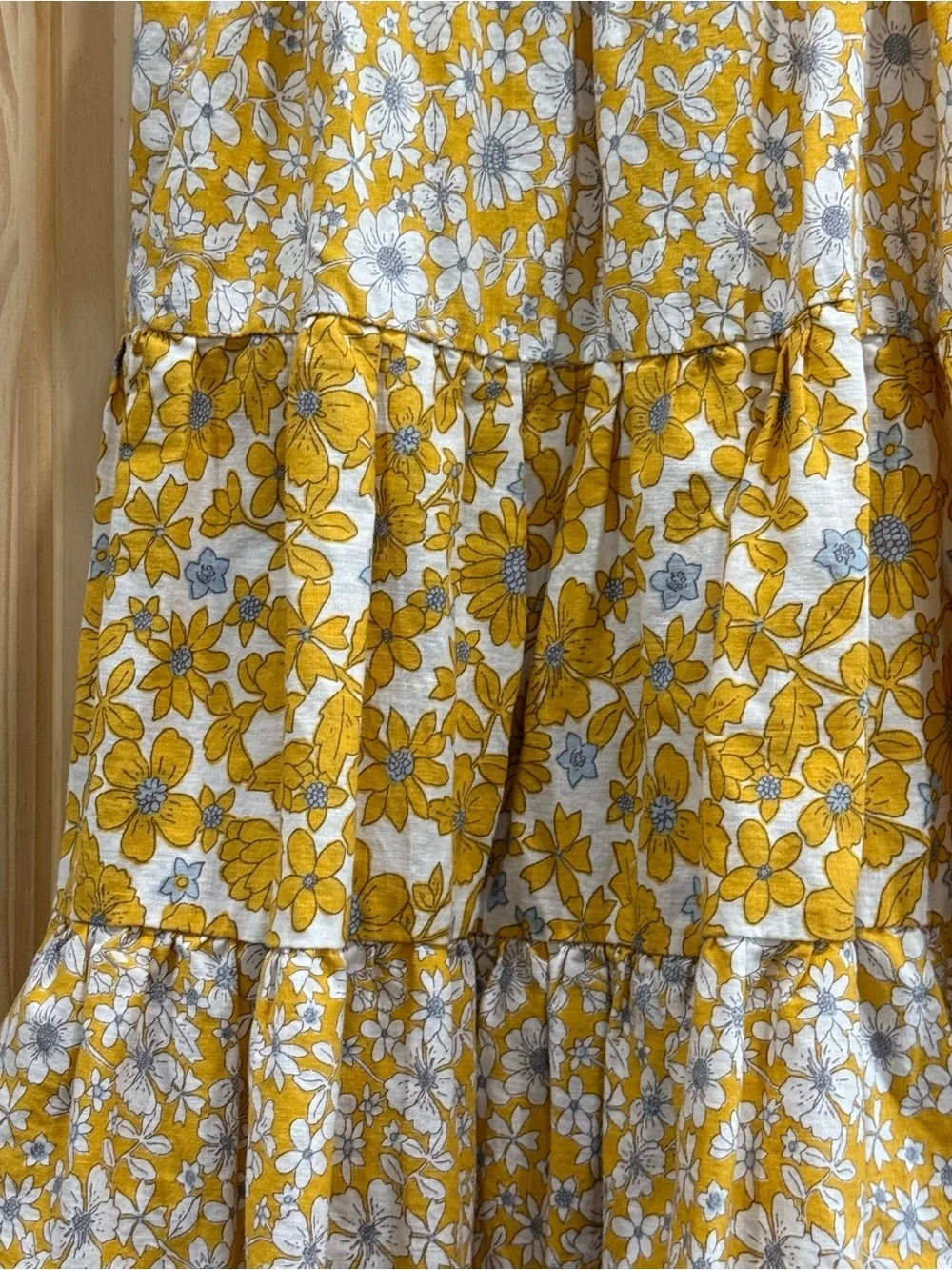Carters Girls Yellow White Floral Ruffle Strap Sundress